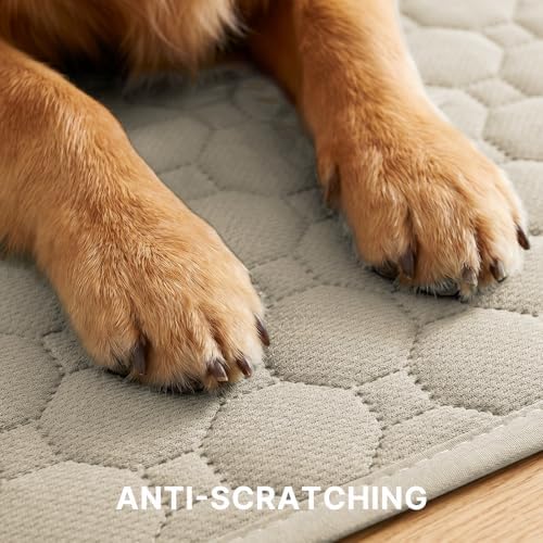 H.VERSAILTEX Premium Washable Pee Pads for Dogs 2 Pack Super Absorbent 100% Waterproof Reusable Non-Slip Quilted Puppy Training Pads for Crate Playpen Whelping & Potty Training(36"x36", Beige)