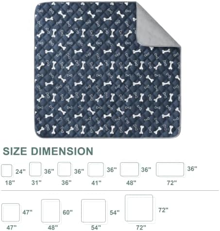 Eterish Washable Pee Pads for Dogs Extra Large 36'' x 48'' 2 Pack