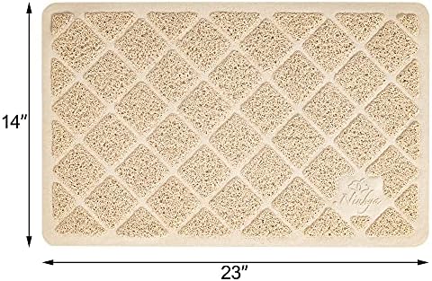 Niubya Premium Cat Litter Mat, Litter Box Mat with Non-Slip and Waterproof Backing, Litter Trapping Mat Soft on Kitty Paws and Easy to Clean, Cat Mat Traps Litter from Box