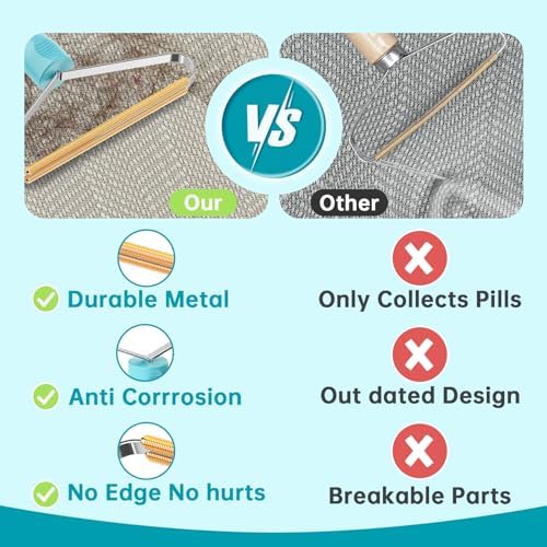 Pet Hair Remover, Dog Cat Carpet Rake, Lint Remover Shaver for Sofas-2pack