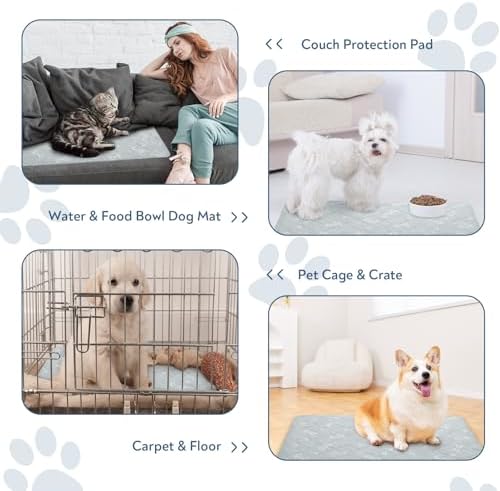 Washable Pee Pads for Dogs, 2 Pack Reusable Puppy Pads 23" x 36"