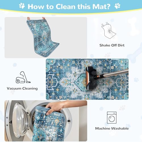 Lahome Extra-Large Washable Dog Pee Pads (72"x72") - Super Absorbent & Waterproof - Leakproof Reusable Mat for Playpens, Beds & Whelping , Convenient Cleanup,Blue