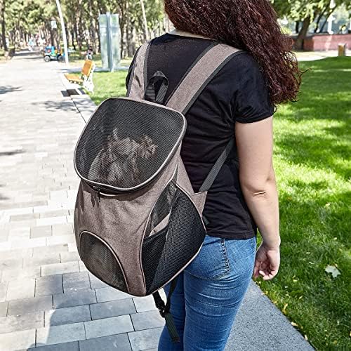Dogline Front and Backpack for Dogs/Cats - Two Sizes - Airline Approved - Small, Beige