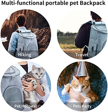 Cat Backpack Carrier- Small Dog Backpack Carrier Pet Carrier Backpack, Breathable and Cool Cat Travel Backpack, Suitable for Hiking, Traveling, Camping