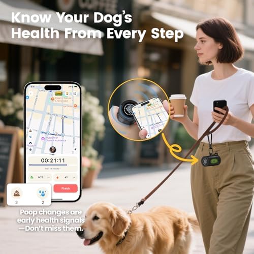 Dog Poop Bags Rolls with Retractable Poop Bag Holder, Leak Proof and Extra Thick Lavender Pet Waste Bags, 1 Dispenser and 105 Bags for Doggy Walking & Cat Litter