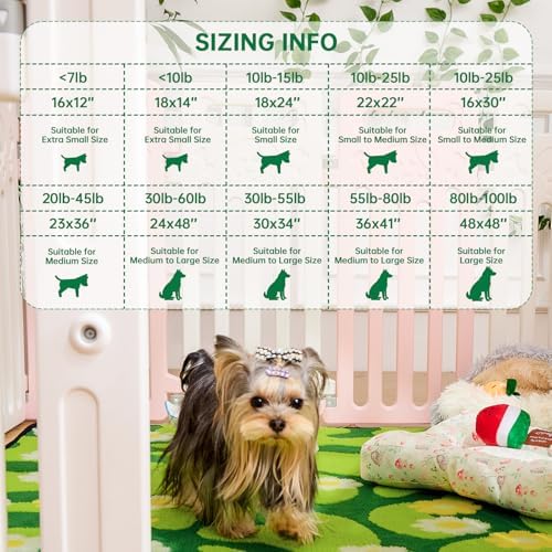 Qeils Reusable Puppy Pads for Small Dogs, Washable Pee Pads with Non-Slip , Absorbent Leakproof Mat for Crates, Playpens, Pet Beds & Whelping, Indoor Potty Training Grass Green, 24"x48", 2 Pack