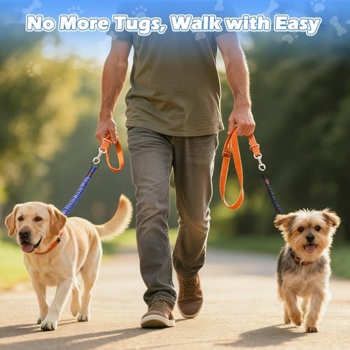 VavoPaw Bungee Dog Leash Extender, Retractable for Large Dogs, 2 Pack