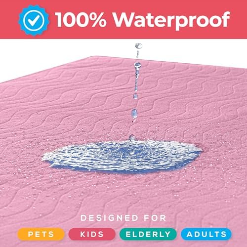 4 Pack Waterproof Reusable Heavy Absorbency Incontinence Bed Pads 34"x36"
