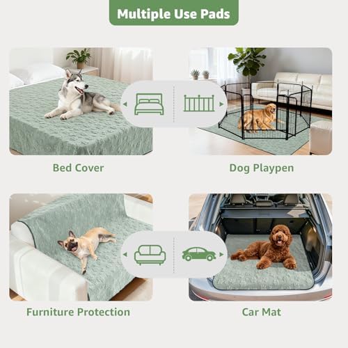 LOOBANI 2 Pack Extra Large Washable Pee Pads for Dogs 72"x72"