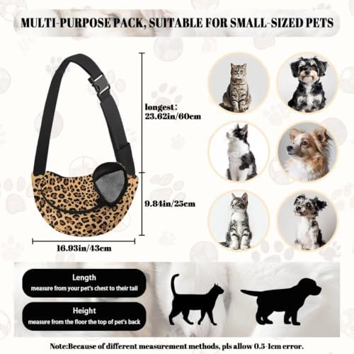 COEQINE Breathable Dog Carrier Sling Bag 10-15 Lbs for Small Puppies Cats