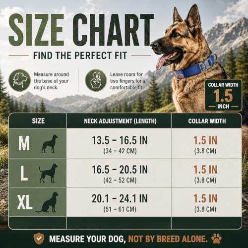 Tactical Dog Collar with Handle, Heavy Duty Nylon for Large Dogs