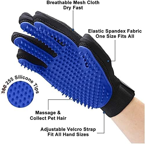 Washable Pee Pads for Dogs + Pet Grooming Gloves - Waterproof & Non-Slip Fast Absorbing Puppy Potty Training Pads,Reusable Whelping Pads, Pee Pad for Guinea Pig Cage,Dog Playpen Mat