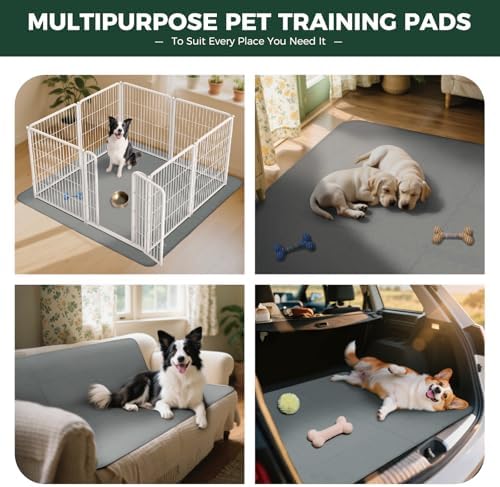 FXW Washable Pee Pads for Dogs, Super Absorbent, 35" Square, 4 Packs
