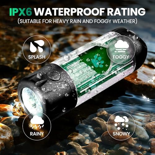 Dog Poop Bag Dispenser with LED Flashlight for Leash