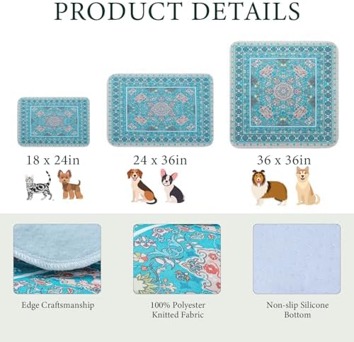 Homimp Washable Pee Pads for Dogs, 4 Pack Reusable Puppy Pads, Absorbent and Leakproof Dog Pee Pads, Non Slip Puppy Training Pads, Pet Mat for Floor, Crate, Couch, Whelping, 24"x36"