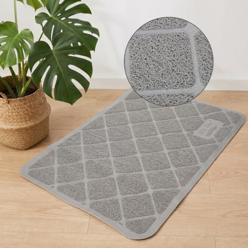 Mr. Pen- Large Cat Litter Mat, 17”X24”, Gray