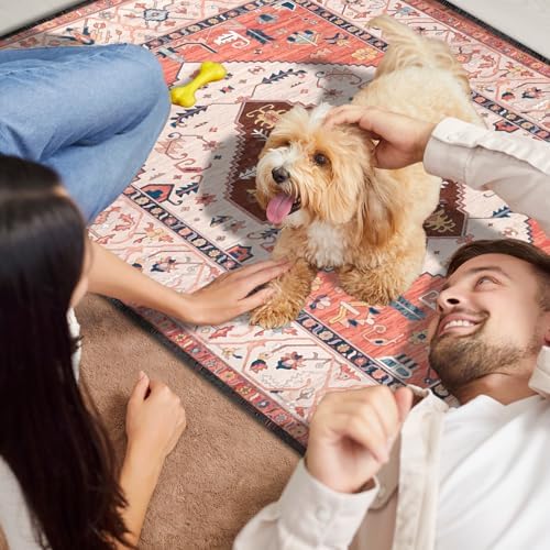 2PC Absorbent Dog Pee Pads, Washable Non-Slip Reusable Mat 35x24in