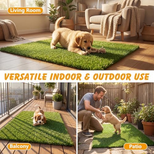 Ondware Grass Pee Pads for Dogs Potty 39.3×31.5 Inches Fake Grass Pee Pad