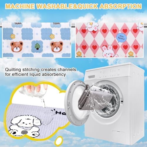 4 Pack Whelping Pads for Dogs, Round Whelping Pads Washable and Waterproof ,Reusable Pet Pee Pads Puppy Training Pad Whelping Floor Pad Whelping Supplies for Dogs (48", Square,Plaid)