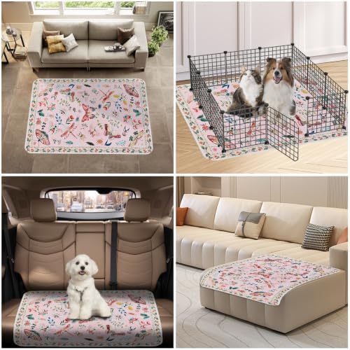 Washable Pee Pads for Dogs 2 Pack,Reusable Puppy Pads, 2026 Upgraded Puppy Pad 24"x36", Waterproof Puppy Pads, Super Absorbent Training Pads for Puppies (Pink Medallion, 24"x36"(Pack of 2))