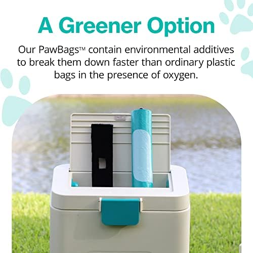 PawPail Scented Dog Poop Bags Refill with Carbon Filter - 1 Roll of 150 XL Dog Waste Bags with Poop Filter - Mild Floral Scent, Leakproof, & Durable - For Pet Waste Station