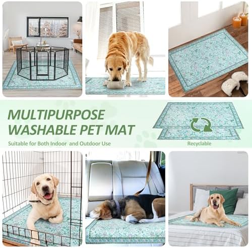 Washable Pee Pads for Dogs, 2 Pack Reusable Puppy Pads, 24"x36"