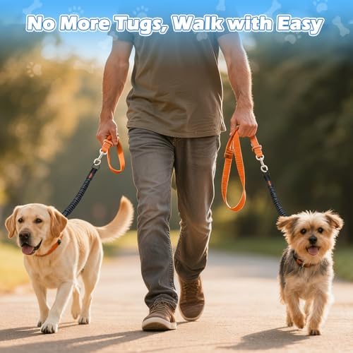 VavoPaw Bungee Dog Leash Extender, Retractable for Large Dogs, 2 Pack