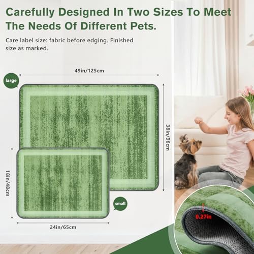 Washable Reusable Dog Pee Pads for Cats 2 Pack Waterproof Non-Slip