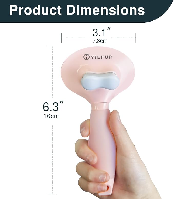 Cat Hair Brush, Soft Silicone Self Cleaning Brush for Short and Long Haired Cats, Pink Pet Grooming Comb, Cat Shedding Brushes | For Indoor Cats,Removes Loose Hair,Reduces Shedding,Soft Rounded Tips,Ergonomic Silicone Handle,Gentle Massage,Easy Grooming