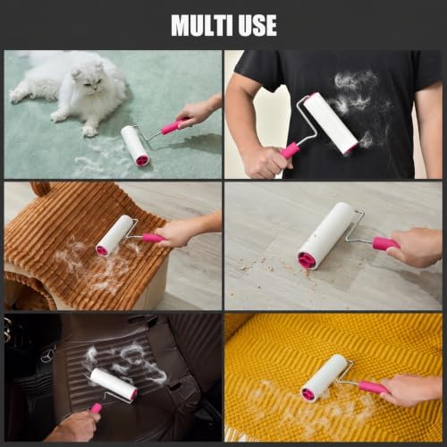 Extra Sticky Large Surface Lint Roller, 6.3''Wide Roller for Pet Hair