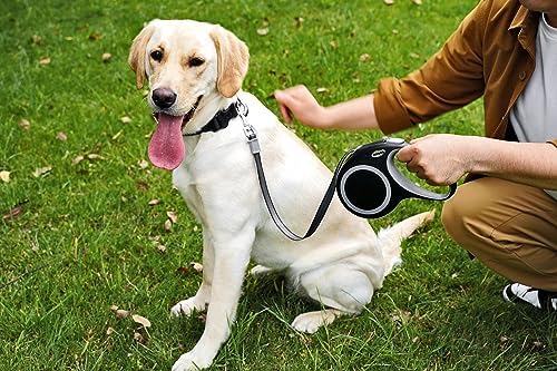 Retractable Dog Leash, 26 Feet Dog Leash for Small to Large Dogs up to 110lbs,Heavy Duty Design with Anti-Slip Handle, One-Handed Quick-Lock Braking System.