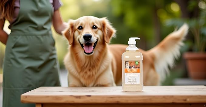 SENTRY Oatmeal Flea and Tick Shampoo for Dogs, Rid Your Dog of Fleas, Ticks, and Other Pests, Hawaii Ginger Scent, 63.5 oz | Ideal for Dogs with Sensitive Skin; Kills Fleas & Ticks for 10 Days; for dogs 12 weeks+; Family-Size 64 oz Bottle