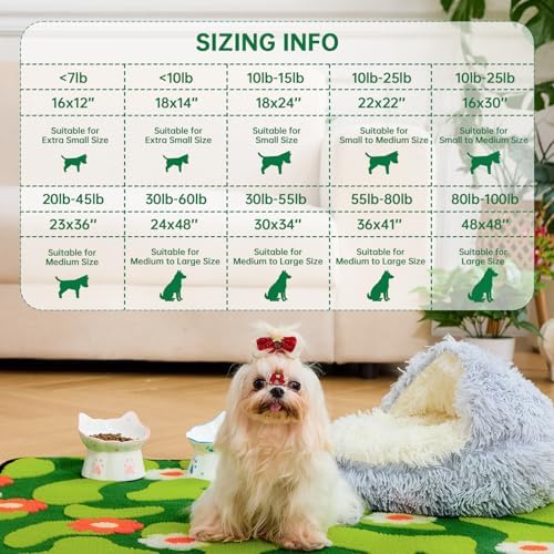 Qeils Reusable Puppy Pads for Small Dogs, Washable Pee Pads with Non-Slip , Absorbent Leakproof Mat for Crates, Playpens, Pet Beds & Whelping, Indoor Potty Training Grass Green, 18"x24", 2 Pack