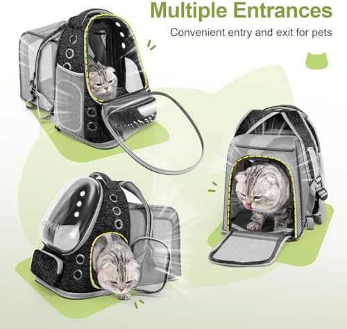 Cawypety Expandable Cat Backpack Large Space Cat Bubble Backpack Carrier