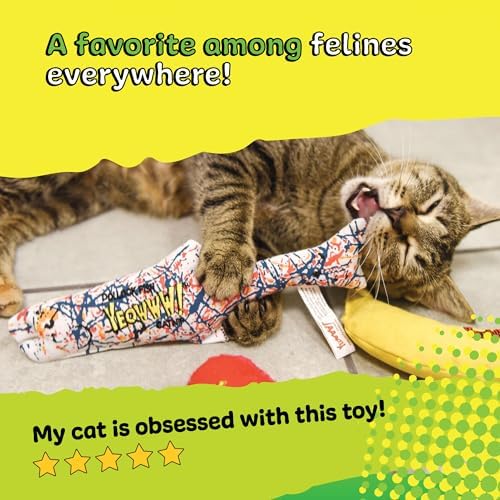 Yeowww! Catnip Pollock Fish Catnip Cat Toy - 10 in Kicker Toy for cats, 100% Stuffed with Premium Organically Grown Catnip, Made in USA