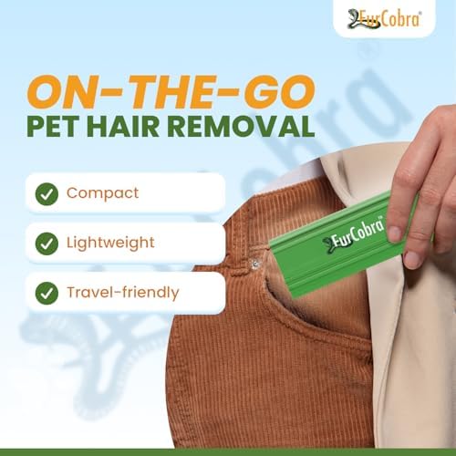 Pro Pet Hair Remover for Car Detailing, Carpet & Couch – Multi-Blade Dog & Cat Hair Scraper for Auto Interior, Upholstery, Furniture & Home – Reusable Embedded Fur Removal Tool