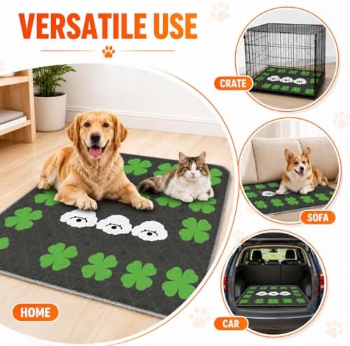 Washable Pee Pads for Dogs, Green, 31"x36", 2 Pack