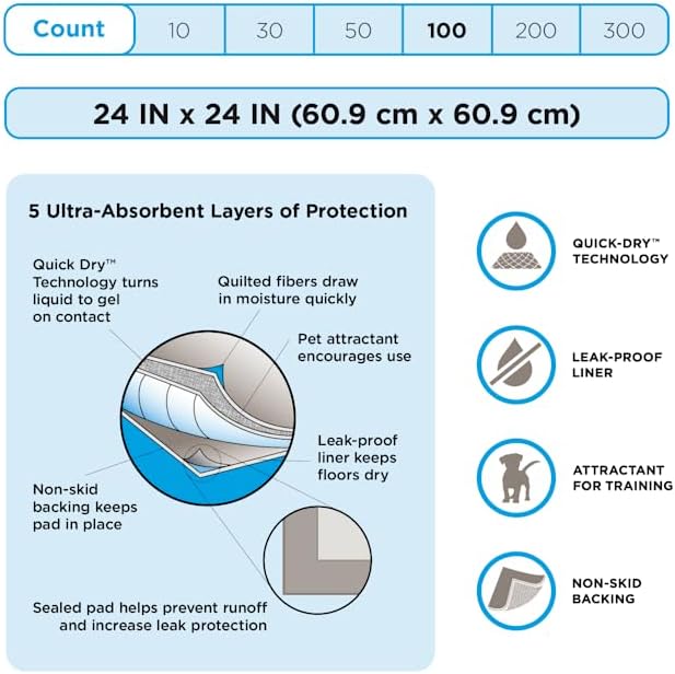 So Phresh by Petco Large Leak Guard Quilted Potty Pads Count of 100