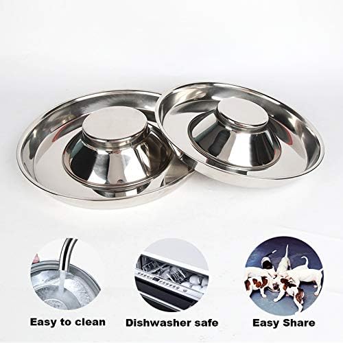 Stainless Steel Puppy Kitten Dish Whelping Weaning Dishes Feeder 11.8 Inch (2 Pack)