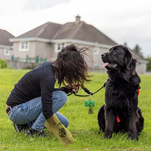 Ley’s Dog Poop Bags 135 Count (9 Rolls), Unscented Extra Thick Dog Waste Bags, 100% Leak Proof & Tear Resistant Doggie Bags with Dispenser, Refill Rolls for Small Medium Large Dogs