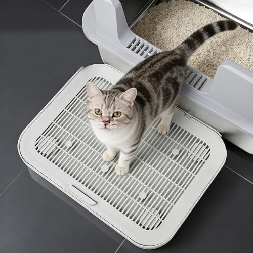 Flip Top Cat Litter Mat, Double Layer Trapping Pad