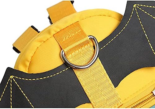 Dog Adjustable Backpack Pet Harness Bag Saddlebag Snack/Water Bottle Bag for Outdoor Travel Hiking Camping Yellow One Size CWBAG003-YW