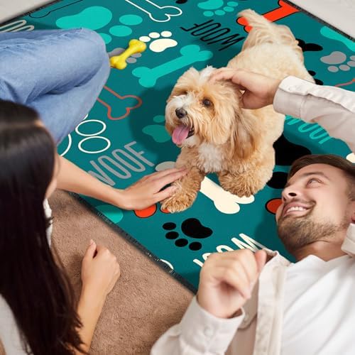 2PC Washable Dog Pee Pads, Non-Slip Reusable Absorbent Mat 35x24in