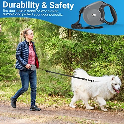 360°No Tangle 26 Ft Retractable Dog Leash for Dogs up to 99lbs