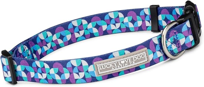 Lucky Love Dog - Adjustable Dog Collar with Easy Click Buckle for Medium Dogs, Durable, & Comfortable for Male & Female Dogs, Pet Collar for Puppies & Adult Ones - Jasper, Medium