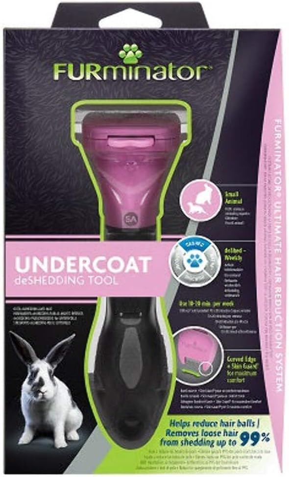 FURminator Undercoat deShedding Tool for Small Animals,Pink