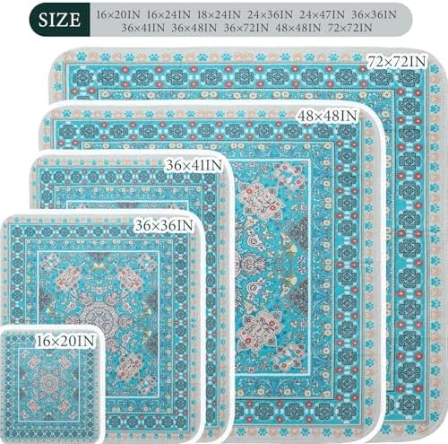 Homimp Guinea Pig Cage Liners, 2 Pack Washable Pee Pads for Dogs, Waterproof & Leakproof Puppy Pee Pads, Super Absorbent Reusable Bedding with Anti-Slip Backing for Rabbit,Bunny,Hamster, Blue, 24"x47"