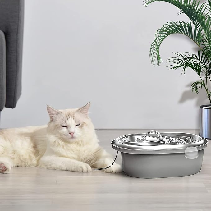 Cat Fountain Filters - 16 Filters with 16 Sponges Replacement for Stainless Steel Pet Fountain