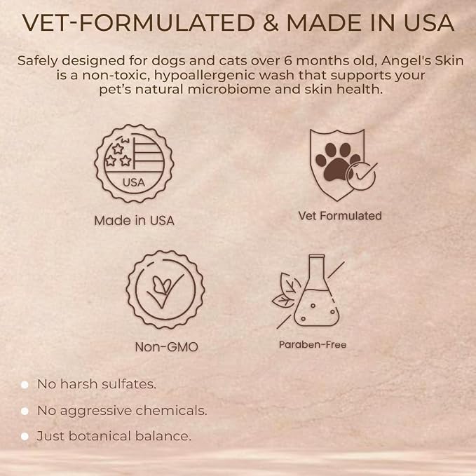 Organic Dog & Cat Shampoo for Sensitive Skin — Oatmeal, Aloe Vera, Coconut & Lavender | Soothes Allergies, Dermatitis & Itchy Skin | Vet-Reviewed Formula | Made in USA | 8 fl oz