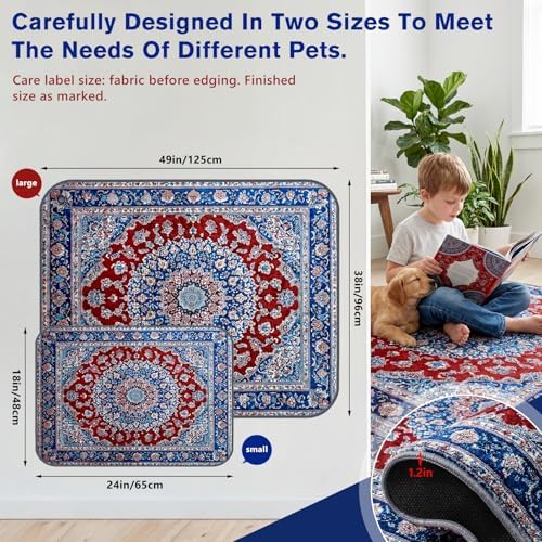 Washable Reusable Dog Pee Pads for Cats 2 Pack Waterproof Non-Slip